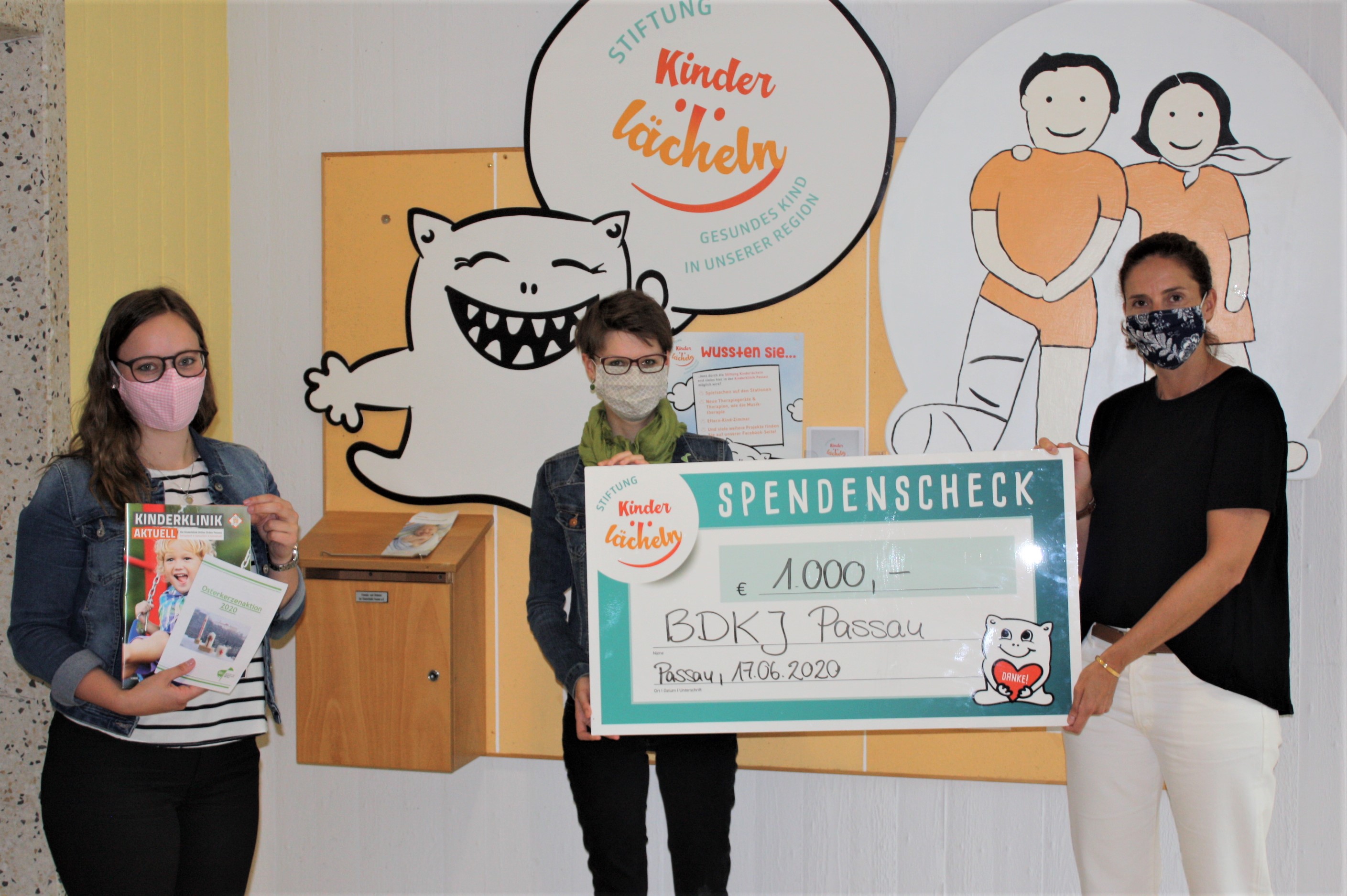 2020 06 29 BDKJ Passau spendet 1000 Euro an Stiftung Kinderlächeln